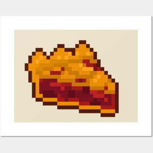 Berry Fruit pie pixel art Posters and Art